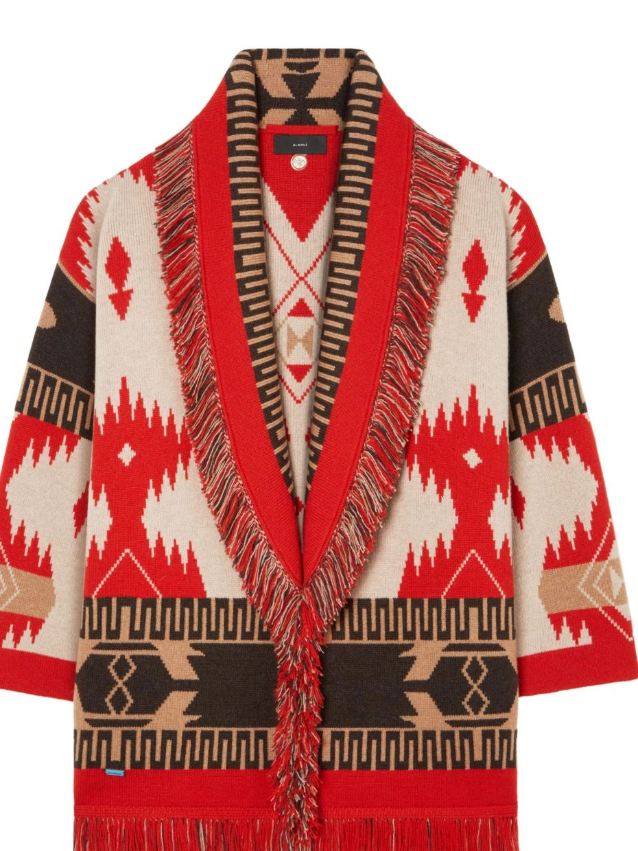 Affordable jacquard Women cardigan Icon Alanui cashmere 0804